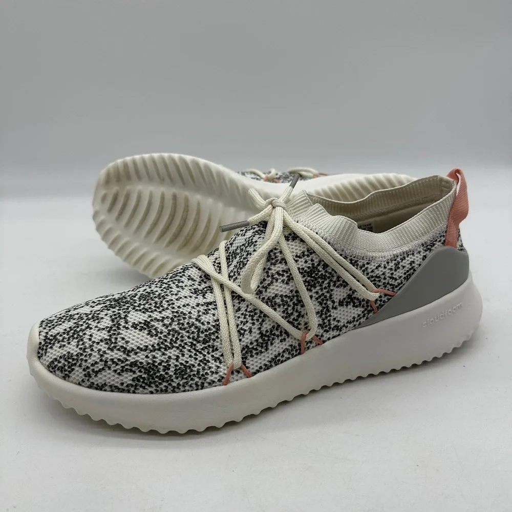 Adidas F34533 Womens Size 11 Shoes Ultimamotion Cloudfoam White/GRY/Pink Sneaker